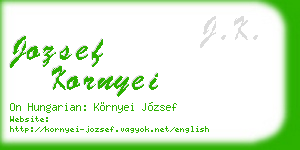 jozsef kornyei business card